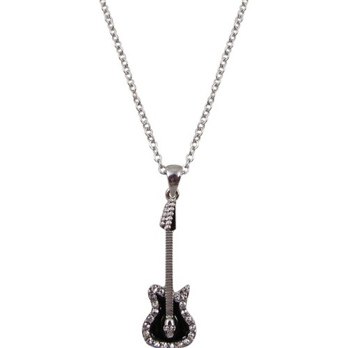 Aim N519 Electric Guitar Crystal Necklace Black