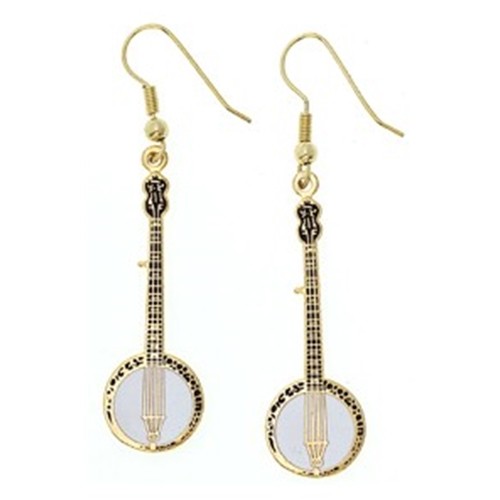 Aim E78 Earrings Banjo Black and Gold