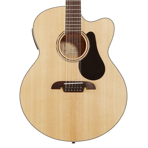 Alvarez AJ80CE-12 Artist Series 12- String Jumbo Acoustic Guitar with Electronics, Natural Gloss