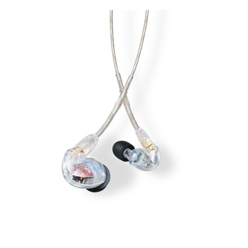 Shure SE425-CL Sound Isolating, Dual Driver Earphone with Detachable Cable and Formable Wire (Clear)