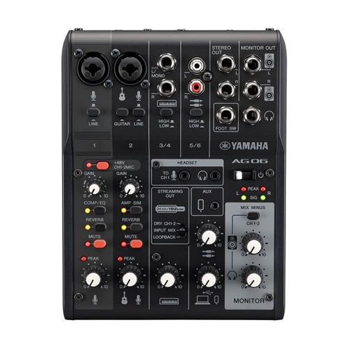 Yamaha AGMK 6-Channel Live Streaming Loopback Audio USB Mixer