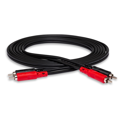 Hosa CRA-203 Stereo Interconnect, Dual RCA to Same, 3 m