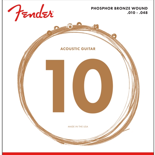 Fender 0730060402 60XL 10-48 Phosphor Bronze Acoustic Guitar Strings