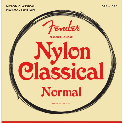Fender 0730100400 Nylon Acoustic Strings, 100 Clear/Silver, Tie End, Gauges .028-.043