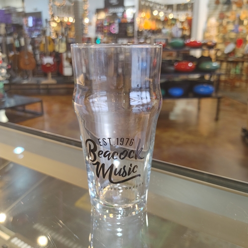 Beacock Music Logo English Pub Glass, 16oz