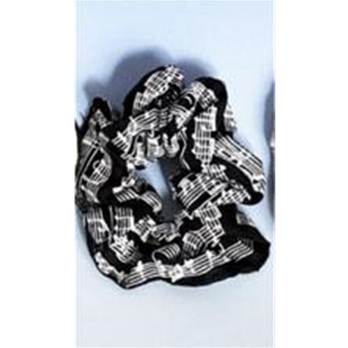 Music Treasures MT143006 Black Music Score Hair Scrunchie