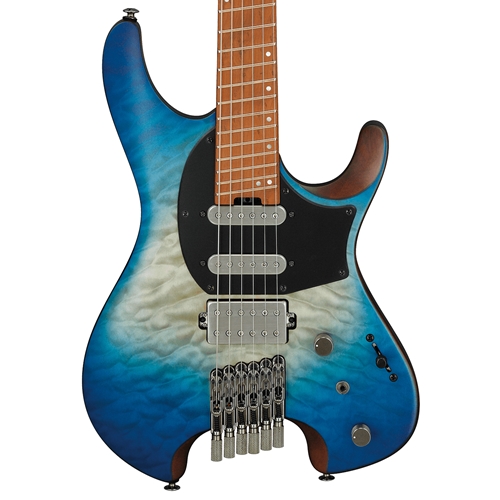 Ibanez Q Standard Headless Electric Guitar, Blue Sphere Burst Matte