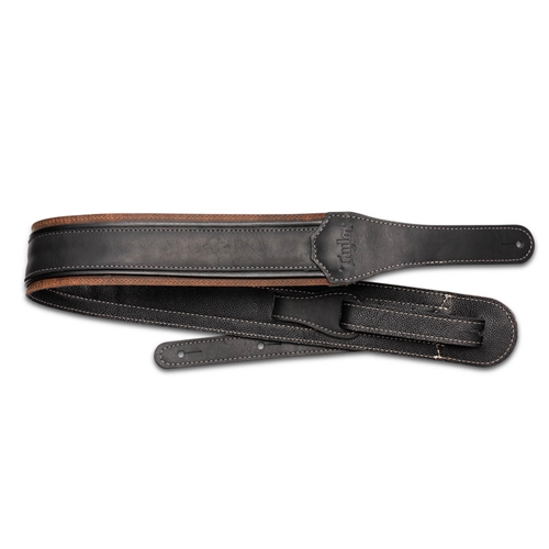 4128-25 American Dream Leather Strap, Brown/Black, White Stitching, Taylor, 2.5”