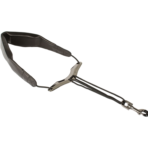 Protec LC310M Saxophone Neck Strap - Less Stress Leather, Comfort Bar & Metal Snap, Size 22" Regular