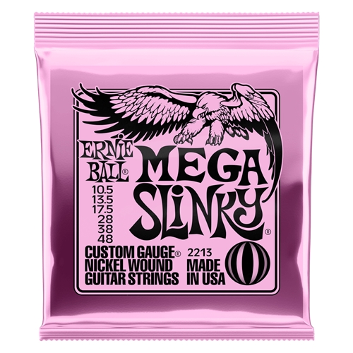 Ernie Ball EB2213 Mega Slinky Nickel Wound Electric Guitar Strings 10.5-48 Gauge