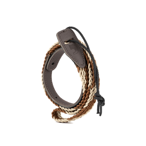 D'Addario 10MB00 1" Braided Mandolin Strap - Brown/Cream