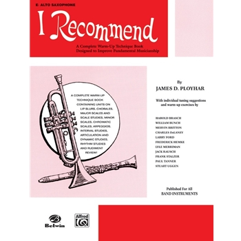 I Recommend - Alto Sax