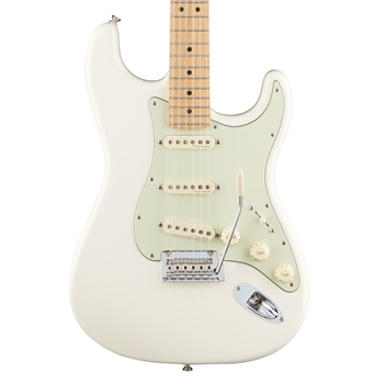 Fender Deluxe Roadhouse Stratocaster Electric Guitar, Maple Fingerboard, Olympic White