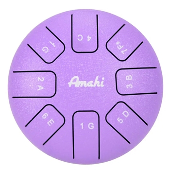 Amati KLG6PU 6" Purple Steel Tongue Drum, G Major