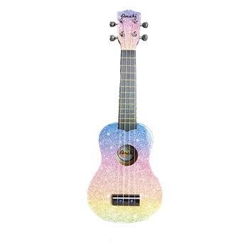 Amati DDUK25 Tropical Series Glitter Rainbow Soprano Ukulele