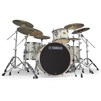 Yamaha 5-Piece Stage Custome Birch Drum Set with Hardware, Classic White