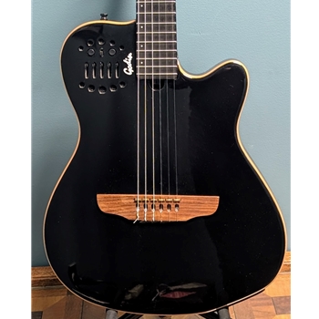 Used Godin Multiac ACS Nylon Acoustic/Electric Guitar, Black Sparkle