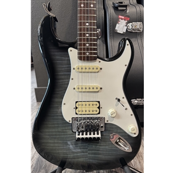 Used Fender FR Standard HSS Stratocaster Electric Guitar, Black Photo Finish