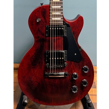 Used Gibson Les Paul Studio Electric Guitar, Wine Red