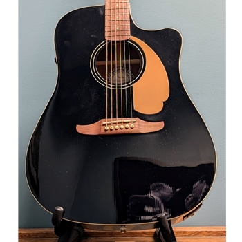 Used Fender Redondo Player Aoucstic Guitar with Electronics, Jetty Black