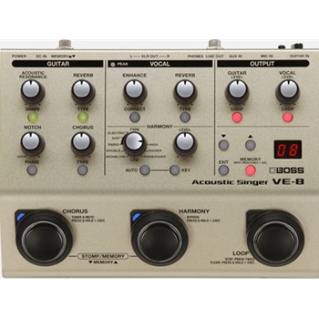 Boss  VE-8 Acoustic Singer Vocal & Guitar Effects Pedal