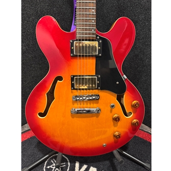 Used Vantage 635V/CS Hollowbody Electric Guitar, Sunburst