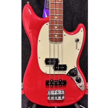 Used Fender Mustang PJ Electric Bass Guitar, Torino Red