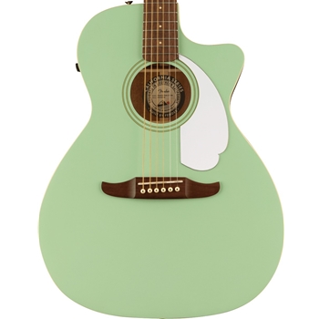 Fender Newporter Player Acoustic Guitar with Electronics, Surf Green