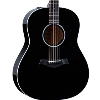 Taylor 214ce-BLK Plus Grand Auditorium Acoustic Guitar with Electronics, Black