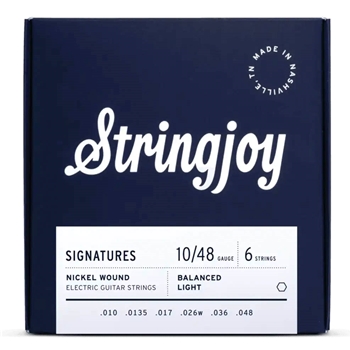 String Joy SJ-BAL10 Balanced Light Gauge (10-48) Signatures Nickel Wound Electric Guitar Strings