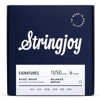 String Joy SJ-BAL11 Balanced Medium Gauge (11-50) Signatures Nickel Wound Electric Guitar Strings