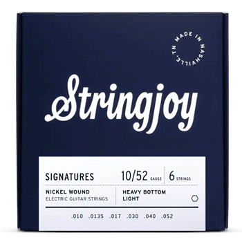 String Joy SJ-HVY10 Heavy Bottom Light Gauge (10-52) Signatures Nickel Wound Electric Guitar Strings