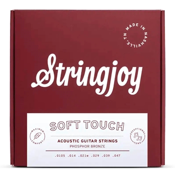 String Joy SJ-NB10547SF 10.5-47 Soft Touch Naturals - Phosphor Bronze Acoustic Guitar Strings
