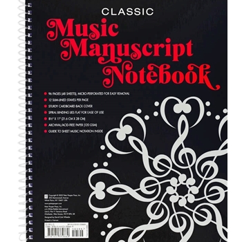 Peter Pauper Press 9781441339669 Music Manuscript Notebook (Regular Staff)