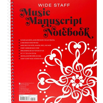 Peter Pauper Press 9781441339676 Music Manuscript Notebook (Wide Staff)