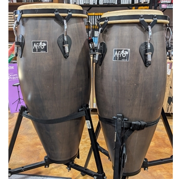 Used Pearl Afro Conga Set, Satin Gray