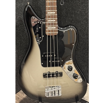 Used Fender Tro Sander Jaguar Electric Bass Guitar, Silverburst