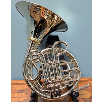 Used Hans Hoyer 6802NSA Kruspe Doule Horn, Silver