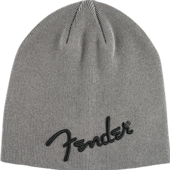 9106111708 Fender Logo Beanie, Charcoal Heather Gray, One Size