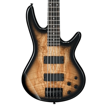 Ibanez GSR205SMCNB GSR205SM Gio Electric Bass Guitar, Spalted Maple, Charcoal Brown Burst