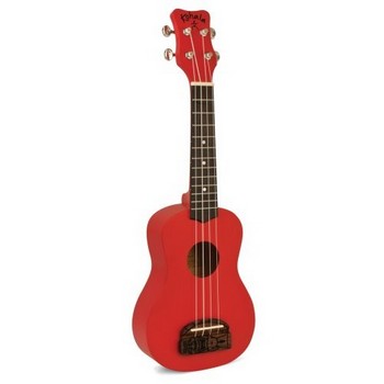 Kohala KT-SRD Tiki Soprano Ukulele, Red