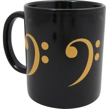 Aim AIM1813 Bass Clef Mug Black and Gold