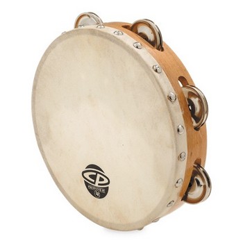 Cp CP378 8" Wood Headed Tambourine with Single Row Jingles