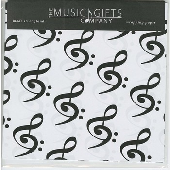 Music Gift GWP03 Gift Wrap - Bass and Treble Clefs