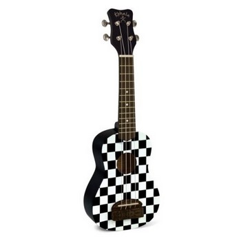 Kohala KT-SCB Tiki Soprano Ukulele, Checkerboard