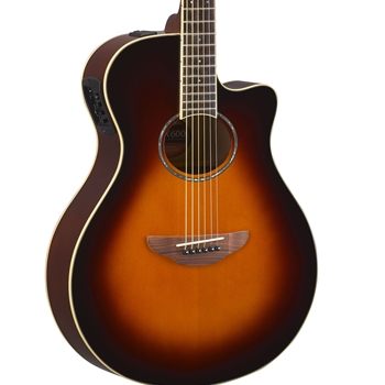 Yamaha Thinline Cutaway Acoustic-Electric Guitar, Old Violin Sunburst