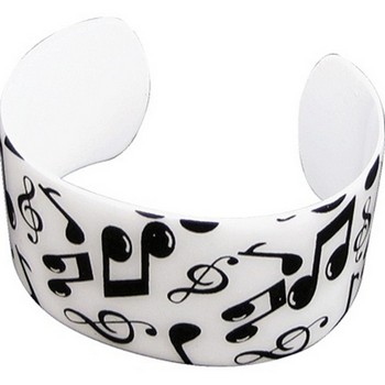 Aim AIM29315 Bracelet Cuff Notes White/black