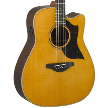 Yamaha A5R A-Series Folk Acoustic Guitar with Electronics, Vintage Natural
