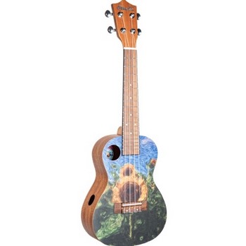 Amahi UKC-3DA Masterpiece Series, Van Gogh Sunflowers, Concert Ukulele