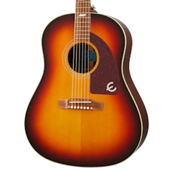 Epiphone Masterbilt Texan Acoustic Guitar with Electronics, Faded Cherry